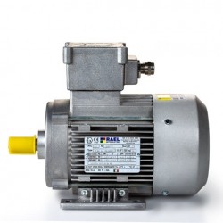 Motor eléctrico trifásico ATEX antiexplosivos, carcasa aluminio, 0.12kW/0.17CV, 1500 rpm, 63B3 (ØEje motor 11 mm) 220/380V, IP66 IE1, Zona 21