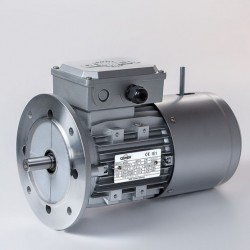 Motor eléctrico trifásico con freno Cemer 80B5 (ØEje motor 19 mm, ØBrida 200 mm), 1500 rpm, 220/380V, 0.55kW/0.75CV, IP54, Alta Eficiencia, tensión freno 220/380V (ca)