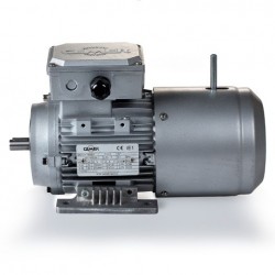 Motor eléctrico trifásico con freno Cemer 63B3 (ØEje motor 11 mm), 3000 rpm, 220/380V, 0.18kW/0.25CV, IP54, Alta Eficiencia, tensión freno 103V (cc)