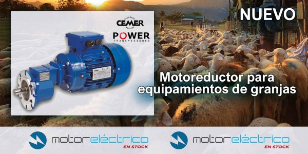 Motor Eléctrico En Stock incorpora a la venta online un nuevo motorreductor para el equipamiento integral de Granjas
