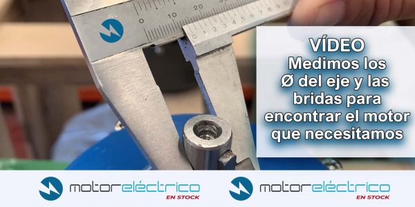 Aprende cómo medir los diámetros del eje y las bridas de dos motores eléctricos para conocer su tamaño 